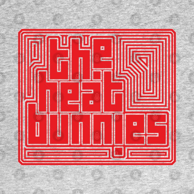 Red Heatbunnies Box Ripple Logo T-Shirt by The Heatbunnies